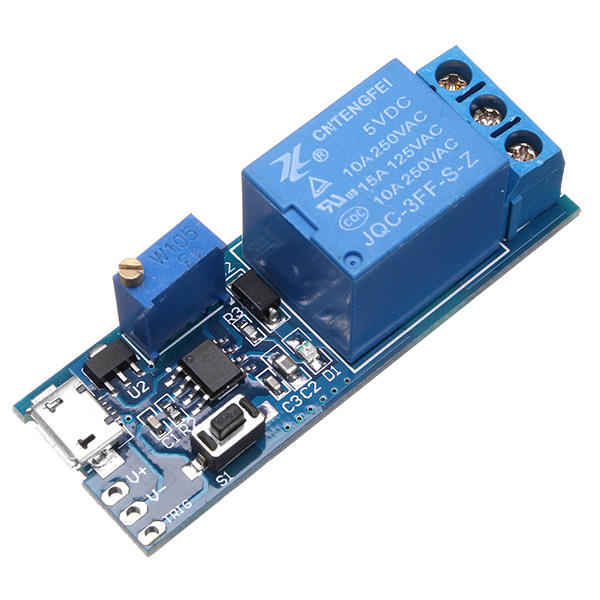 Relay Module with Timer Delay Control Micro USB Power 5V-30V Switch