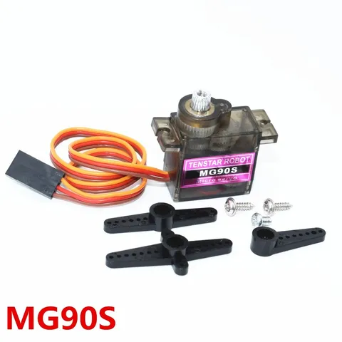 MG90S Metal Gear Servo Motor Set High Torque Small Size 4.8-6V - Main Product View | Superb Tech India