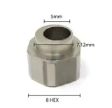 4Pcs Carbon Steel Eccentric Spacers 6mm Height 5mm Bore 8HEX - Angle & Detail View | Superb Tech India