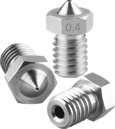 2Pcs Stainless Steel Nozzle 0.4mm SS for 3D Printer - Main Product View | Superb Tech India