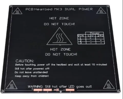 Aluminium Heated Bed 220x220mm 3mm Thickness 12V for Reprap 3D Printer DIY - Main Product View | Superb Tech India
