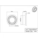 2Pcs F608ZZ Flanged Bearing 8x22x7mm - Angle & Detail View | Superb Tech India