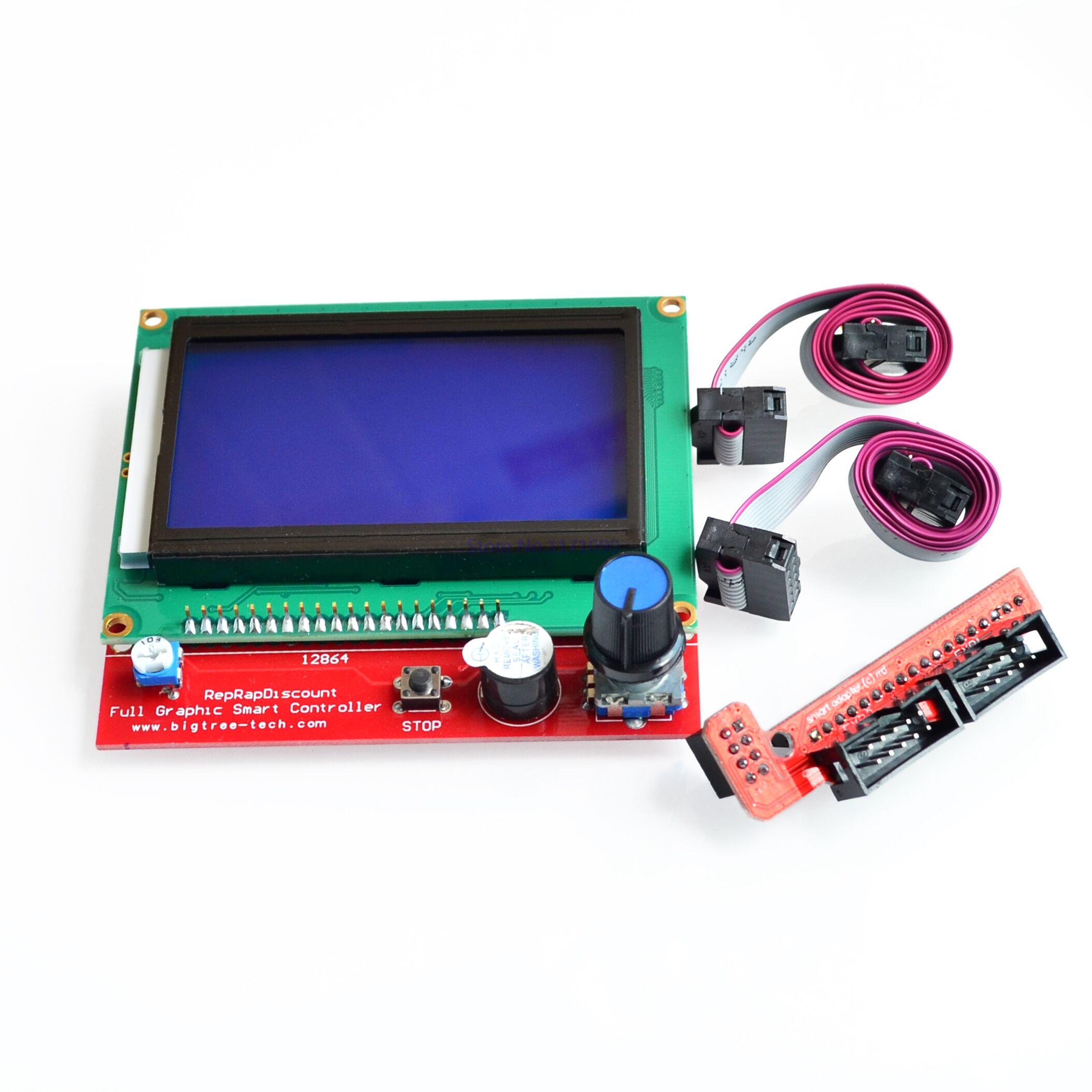 128x64 LCD Display Controller for 3D Printer RAMPS 1.6/1.4 with Display adapter and Cable - Mounting & Wiring