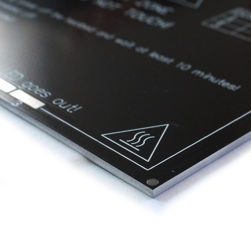 Aluminium Heated Bed 220x220mm 3mm Thickness 12V for Reprap 3D Printer DIY - Angle & Perspective