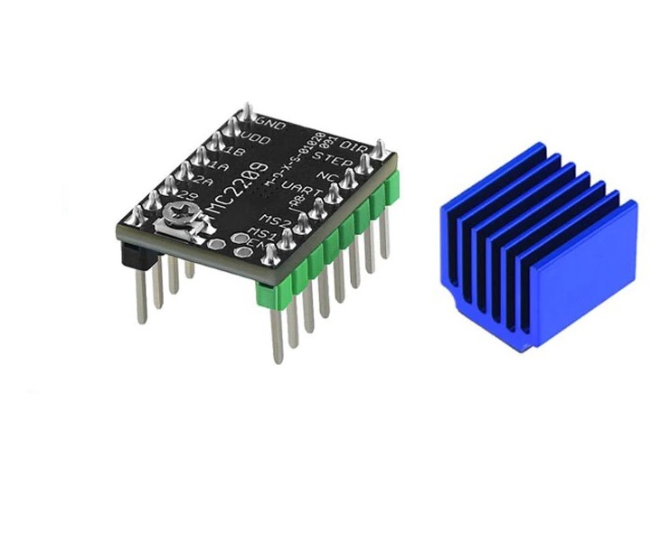 TMC2209 V2.0 MKS Makerbase Stepper Motor Driver Stepstick Module with Heatsink - Dimensions & Specs