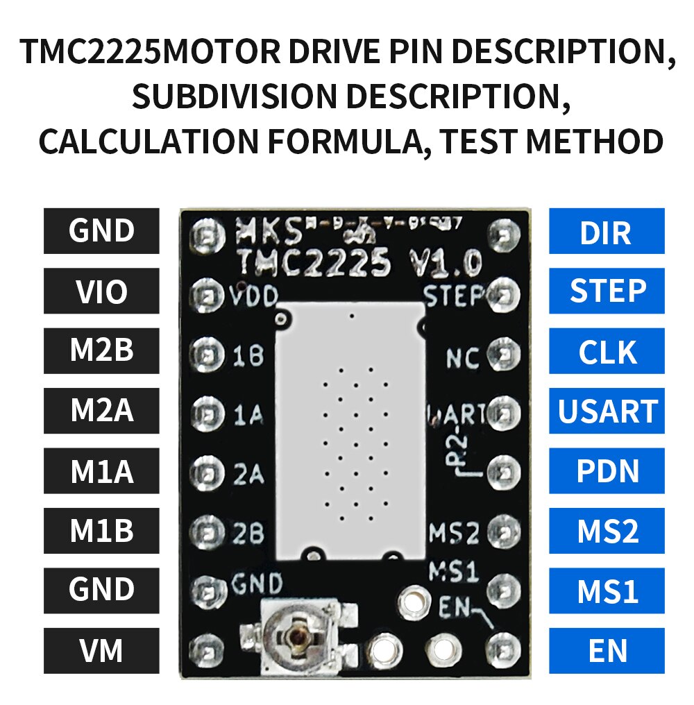 TMC2225 Makerbase MKS Stepper Motor Driver Stepstick Module - Mounting & Wiring