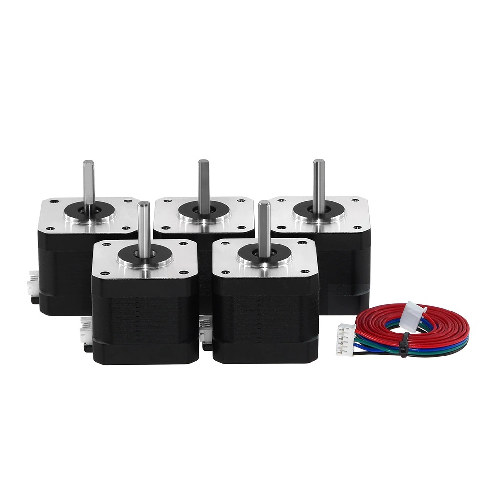 17HS4401S NEMA 17 Stepper Motor Black Hybrid 4.2KGCM 1.5A with 1M Long Cable - Dimensions & Specs