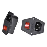 Power Socket AC 220V 15A 3-Pin Switch Socket Inlet Module Power Supply with Connecting Wires - Mounting, Pinout & Wiring Overview | Superb Tech India