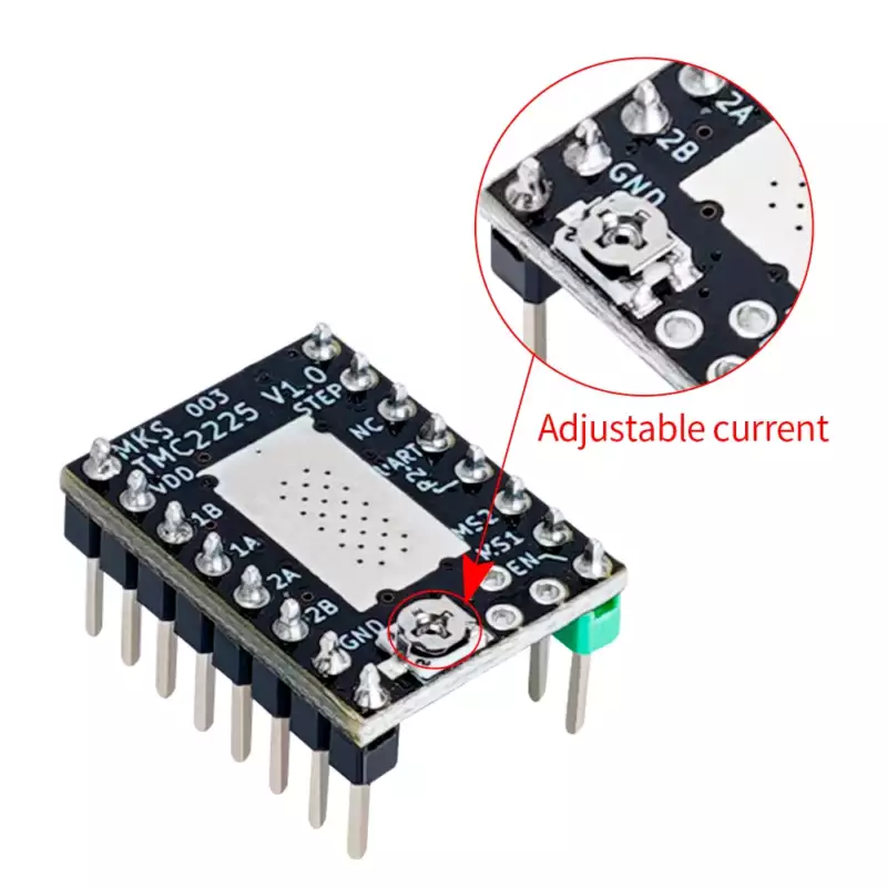 TMC2225 Makerbase MKS Stepper Motor Driver Stepstick Module - Angle & Perspective