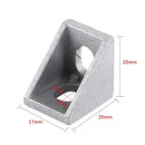 4Pcs 2020 Aluminum Profile Corner Angle Bracket Connector for 3D Printer CNC Machine Frame - Angle & Detail View | Superb Tech India