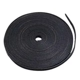 GT2 Timing Belt 10mm Width 2mm Pitch Black PU Steel Reinforced 1 Meter Length - Angle & Detail View | Superb Tech India