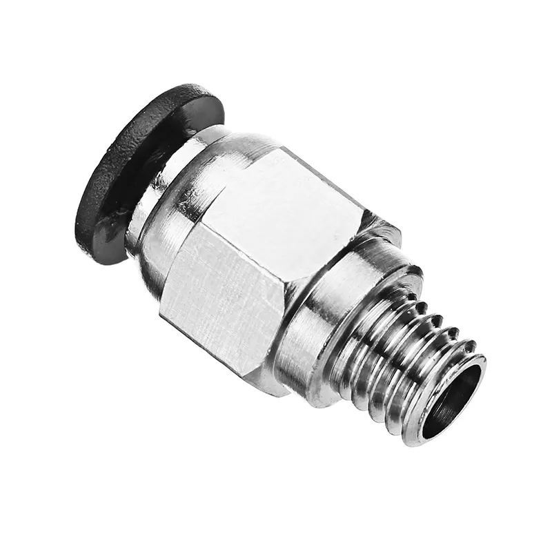 PC4 M6 Pneumatic Push In Fitting Stainless Steel for Bowden 3D Printer - Main Product View | Superb Tech India