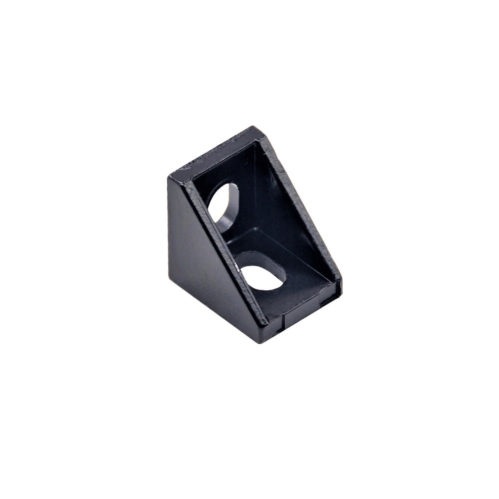 4Pcs Set Black Corner Bracket 90 degree Joint for Aluminium Profile T - Dimensions & Specs