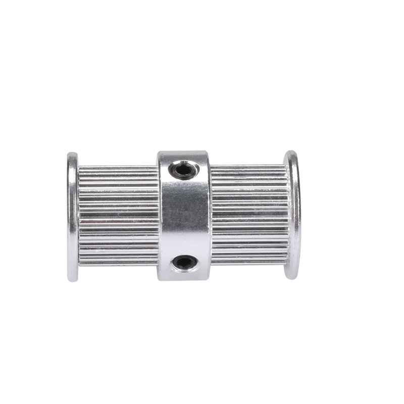GT2 Double Pulley 20 Teeth Two Side Dual Pulley 6mm Width 5mm Bore - Angle & Perspective