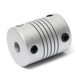 Flexible Aluminium Shaft Coupling 5mm x 8mm 5x8 Size - Angle & Detail View | Superb Tech India