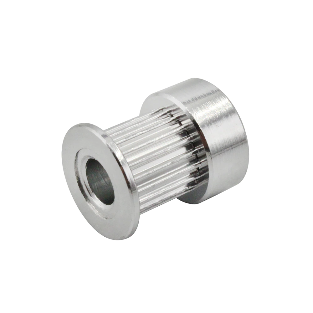 GT2 20 Teeth 10mm Width Timing Pulley 2mm Pitch 8mm Bore - Angle & Perspective