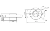 POM Lead Screw Nut TR8*8 8mm Diameter 2mm Pitch - Dimensions & Technical Specifications | Superb Tech India