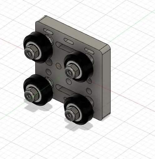 3d Printed Gantry Plate Including V Wheels Set - Main Product View | Superb Tech India