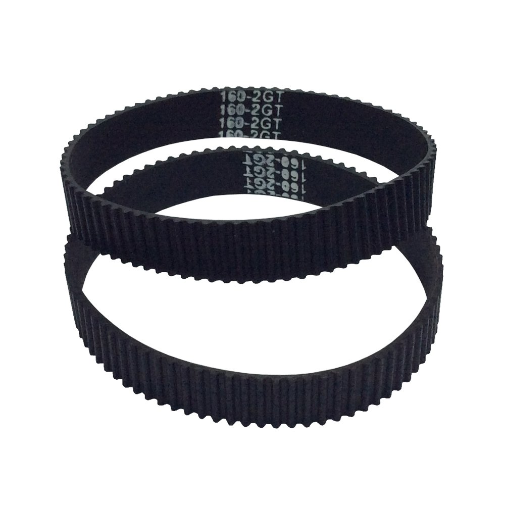 158mm GT2 Rubber Timing Belt Closed Loop 6mm Width for 3D Printer CNC - Angle & Perspective