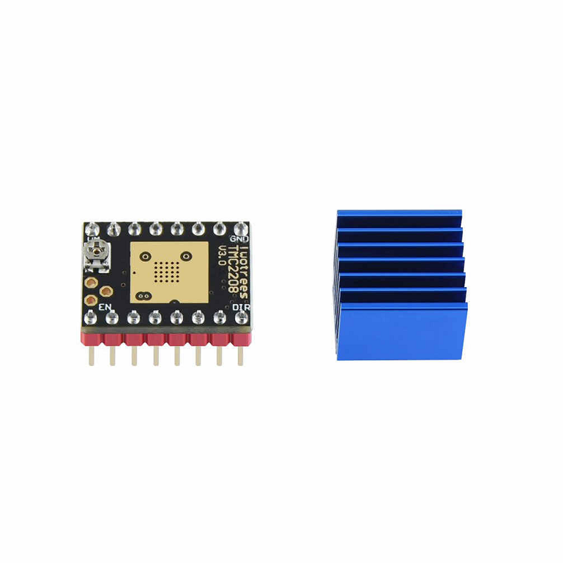 TMC2209 V2.0 Stepper Motor Driver Module with Heatsink - Angle & Perspective