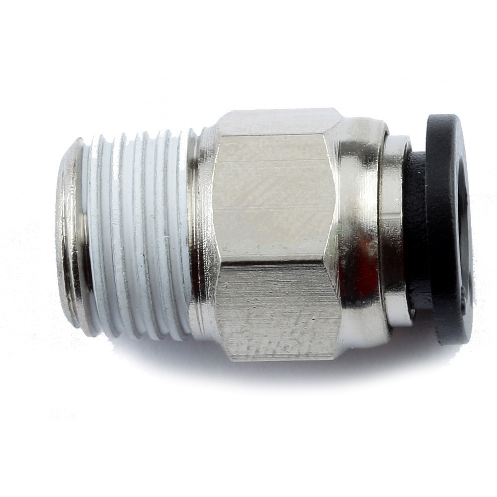 PC4-01 Pneumatic Push-in Fitting for V6 Bowden - Angle & Perspective