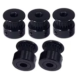 GT2 Black Timing Pulley 20 Teeth 5mm Bore - Dimensions & Technical Specifications | Superb Tech India