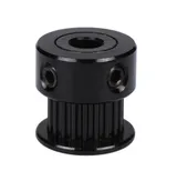 GT2 Black Timing Pulley 20 Teeth 5mm Bore - Angle & Detail View | Superb Tech India