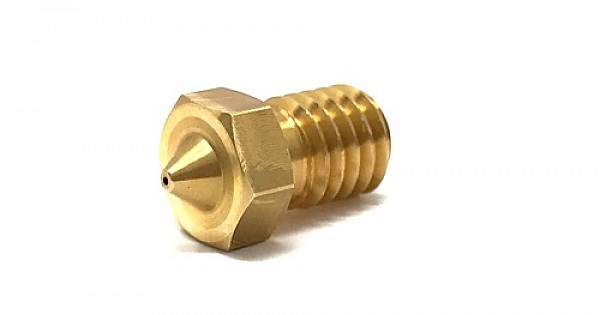 3D Printer Brass Nozzle for E3D Extruder M6 thread 1.75mm Diameter - Angle & Perspective