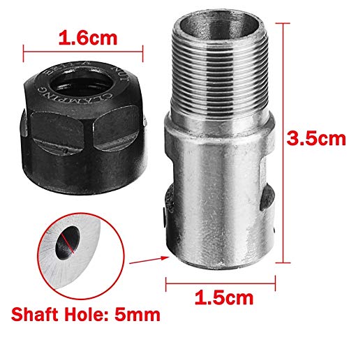 ER11 Spindle Tool Holder Motor Chuck 5mm diameter - Mounting & Wiring