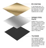 PEI Spring Steel Sheet Double Sided Magnetic Heated Bed Surface for 3D Printer 220x220mm - Alternative Angle View | Superb Tech India