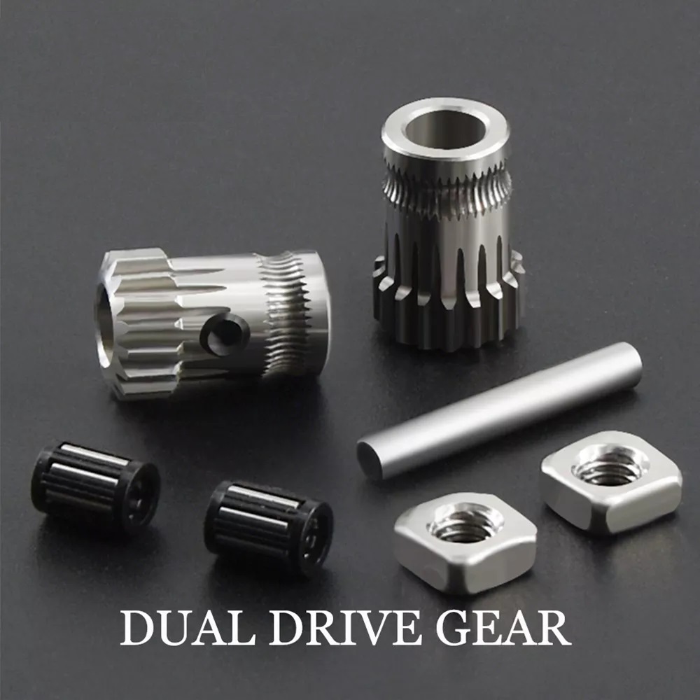 Dual Drive gear Kit for Btech Prusa i3 MK2s MK3s Extruder Kit 1.75mm - Angle & Perspective