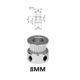 GT2 20 Teeth 6mm Width Timing Pulley 2mm Pitch 8mm Bore - Angle & Detail View | Superb Tech India
