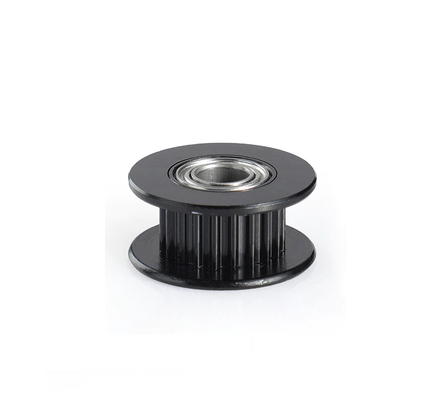 GT2 Idler Pulley Aluminium Black Color - Angle & Perspective