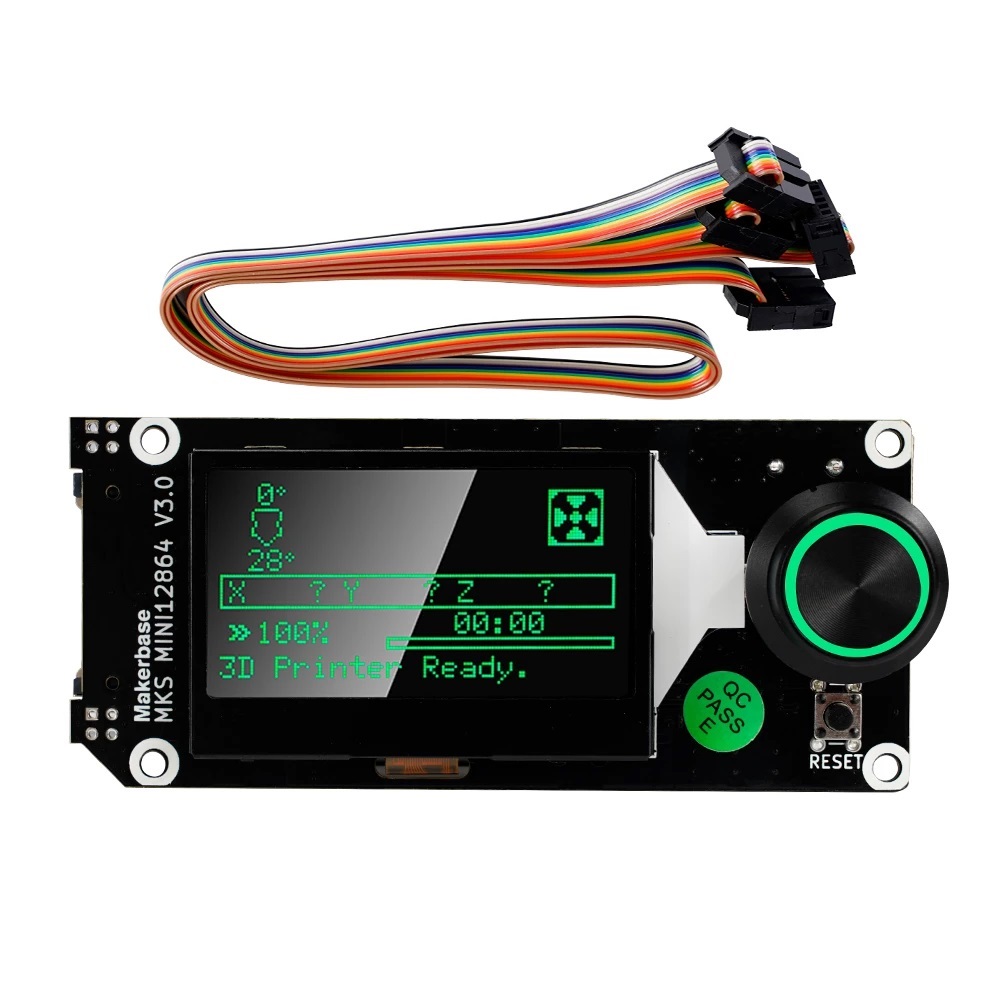 New Makerbase MKS Display Mini 12864 V3.0 with Cable for 3D Printer - Main View