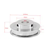 GT2 Timing Pulley 60 Teeth 8mm Bore 6mm Width - Dimensions & Technical Specifications | Superb Tech India