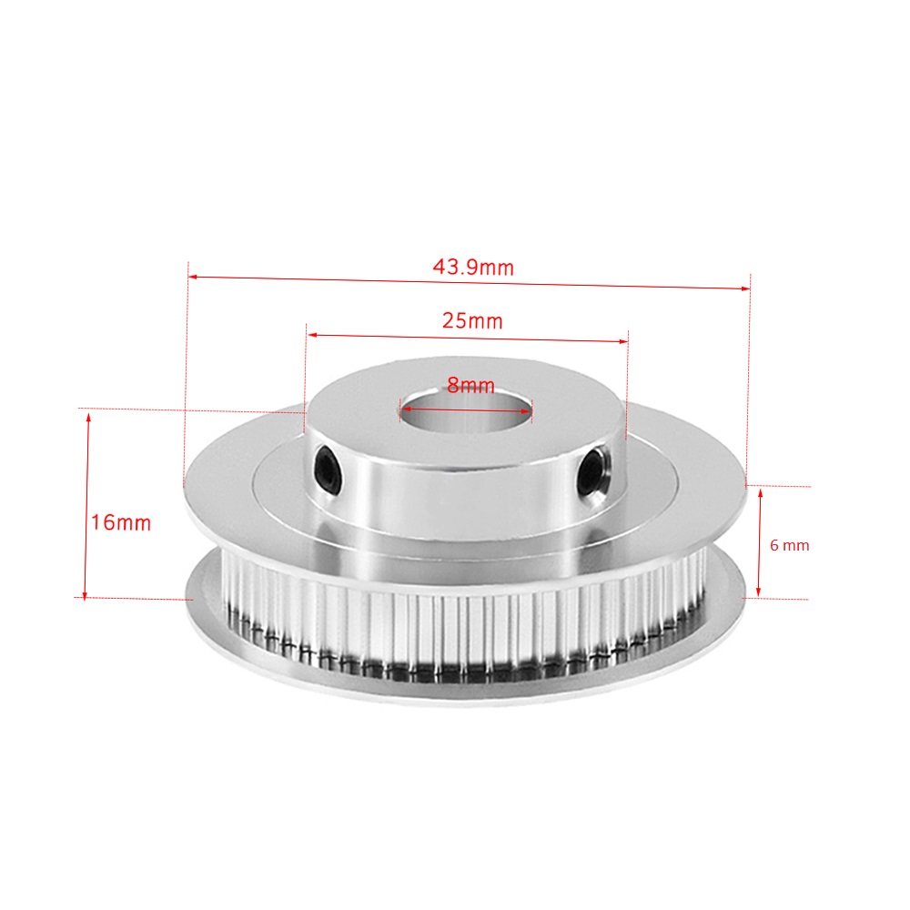 GT2 Timing Pulley 60 Teeth 8mm Bore 6mm Width - Mounting & Wiring