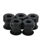 GT2 Pulley 16 Teeth 5mm Bore 6mm Width Black - Angle & Detail View | Superb Tech India