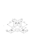 3 Way Connector Black For 20mm Profile - Angle & Detail View | Superb Tech India