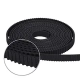 GT2 Timing Belt Rubber With Fiberglass Reinforced 6mm Width 1 Meter Length - Angle & Detail View | Superb Tech India