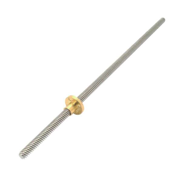 250mm Trapezoidal Lead Screw 8mm Diameter 4 Start with Copper Nut - Main View