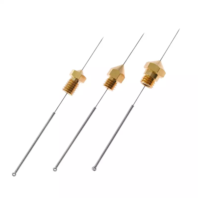 10Pcs Stainless Steel Nozzle Cleaning Needle 0.4mm Diamater - Mounting & Wiring