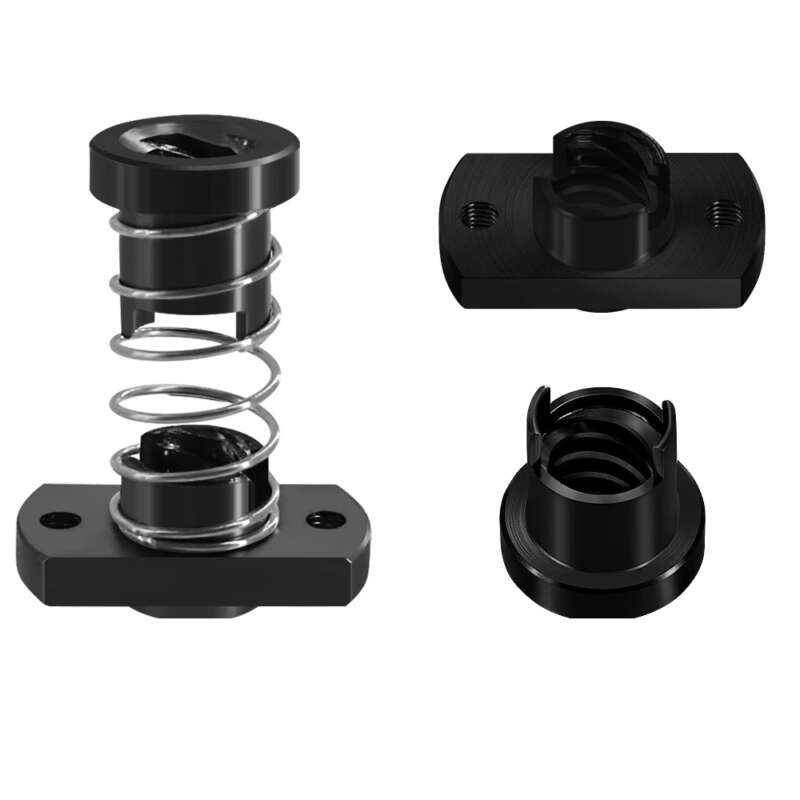 POM Anti Backlash Nut For 8mm Lead Screw 4 Start - Angle & Perspective