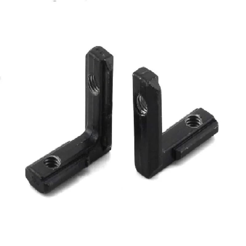 Inside Hidden Corner Joint Black for 2020 Aluminium Extrusions V-Slot - Main Product View | Superb Tech India