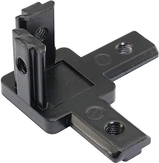3 Way Connector Black For 20mm Profile - Main Product View | Superb Tech India