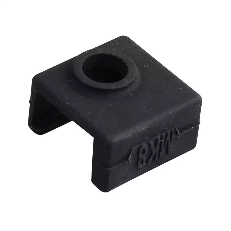 MK8 Silicone Sock Cover Case for MK8 Extruder Block Black Color - Main View
