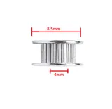 GT2 Idler Pulley 20 Teeth 6mm Width 4mm Bore Black - Angle & Detail View | Superb Tech India