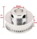 GT2 Pulley 40 Teeth 8mm Bore 6mm Width - Dimensions & Technical Specifications | Superb Tech India
