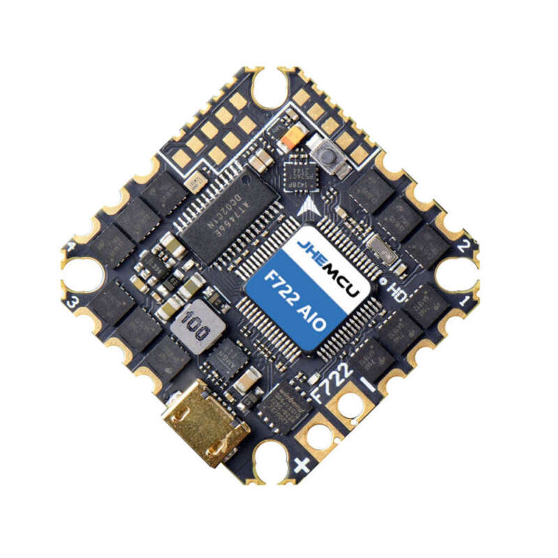 JHEMCU GHF722AIOHD 40A AIO F722 FPV Flight Controller Baro OSD BlackBox 4in1 ESC - Main View