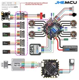 JHEMCU GHF722AIOHD 40A AIO F722 FPV Flight Controller Baro OSD BlackBox 4in1 ESC 2S-6S - Mounting, Pinout & Wiring Overview | Superb Tech India