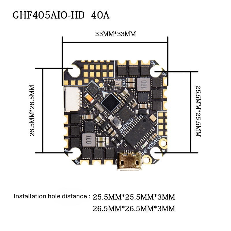 JHEMCU GHF405AIO - Package & Accessories